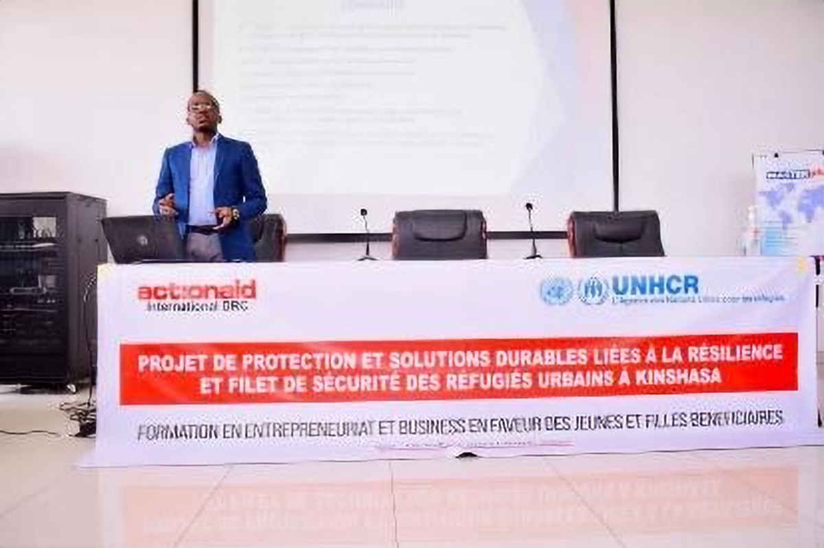 Formation des réfugiés urbains de Kinshasa, projet ActionAid et HCR